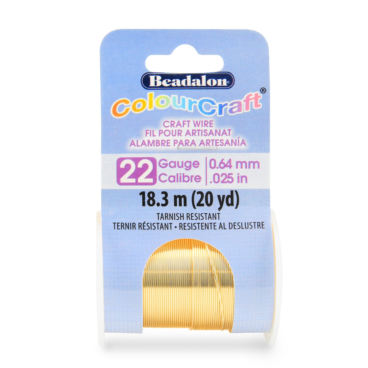 Beadalon® ColourCraft® 22 Gauge Silver Plated Gold Color Wire